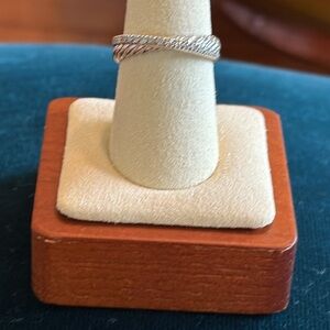 David Yurman silver & diamond ring